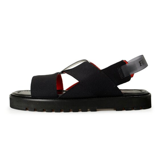 Scuderia Ferrari Men\'s Black Leather Sandals Shoes US 10 IT 43 main image 8